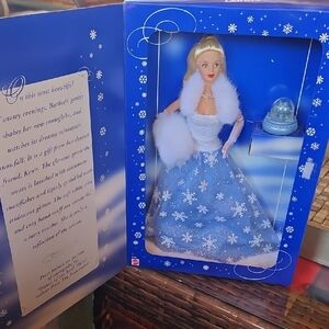 Barbie in Blue and White Snowflake Gown